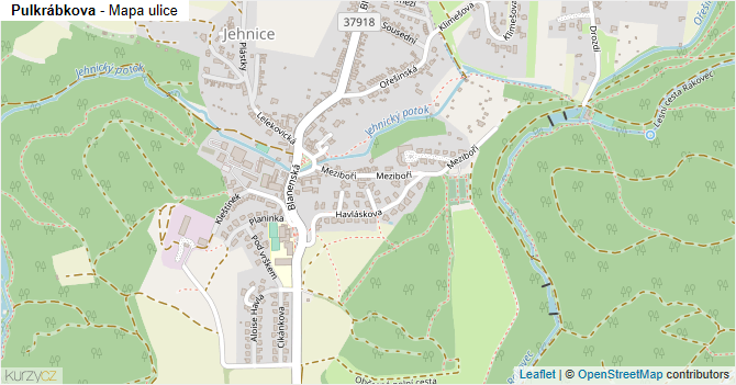 Pulkrábkova - mapa ulice