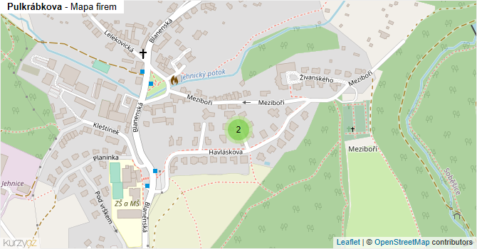 Pulkrábkova - mapa firem