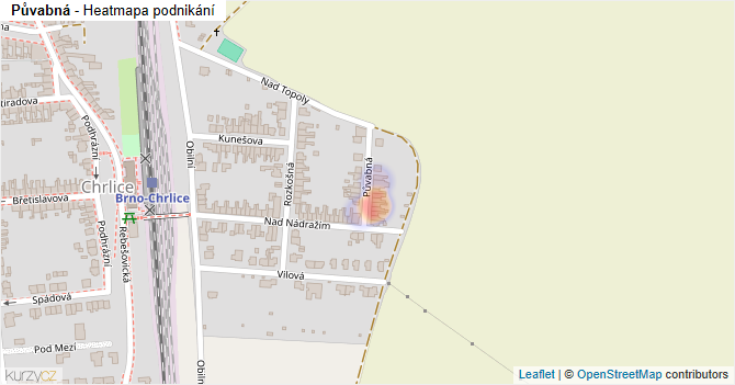 Půvabná - mapa podnikání