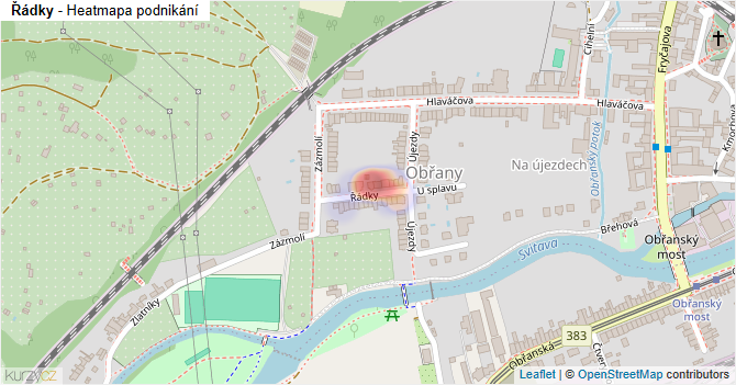 Řádky - mapa podnikání