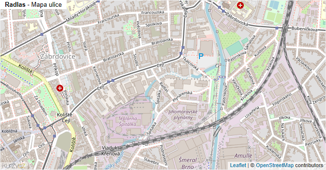 Radlas - mapa ulice