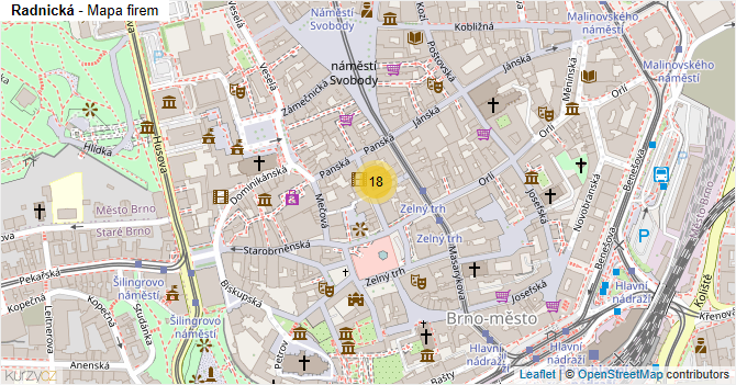 Radnická - mapa firem