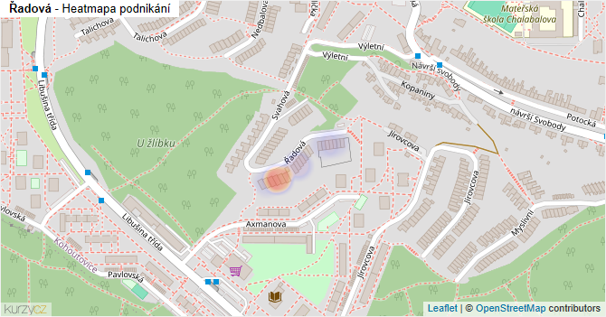 Řadová - mapa podnikání