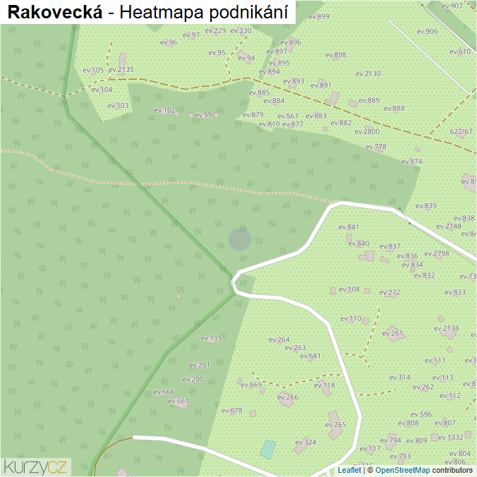 Mapa Rakovecká - Firmy v ulici.
