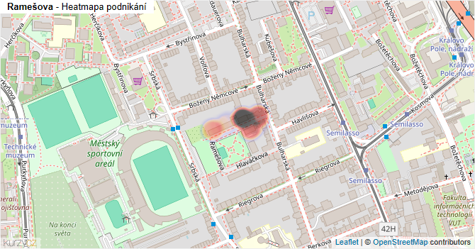 Ramešova - mapa podnikání