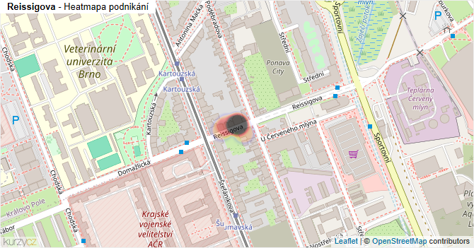 Reissigova - mapa podnikání