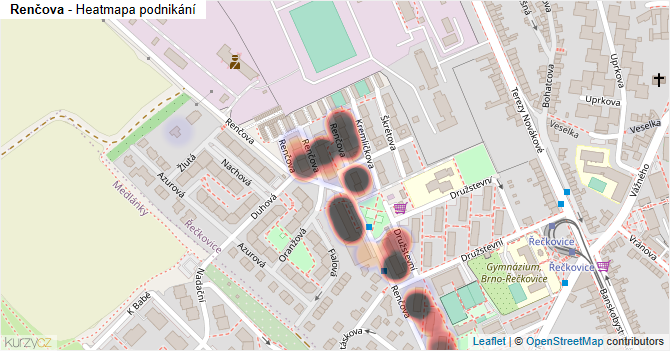 Renčova - mapa podnikání