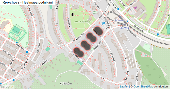 Rerychova - mapa podnikání