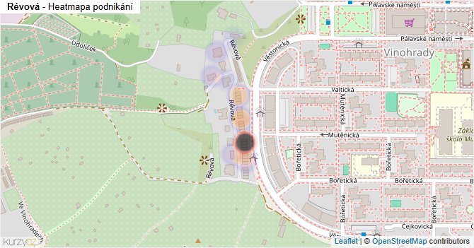 Révová - mapa podnikání