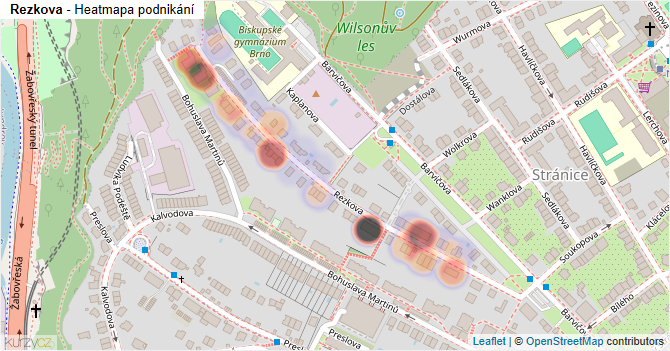 Rezkova - mapa podnikání
