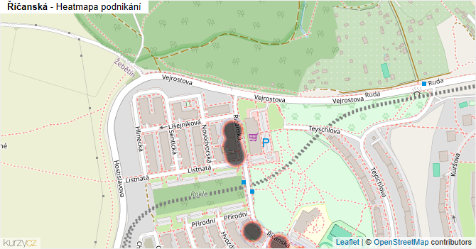 Říčanská - mapa podnikání