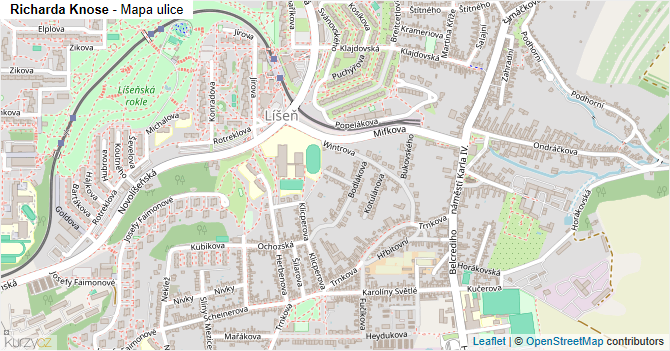 Richarda Knose - mapa ulice