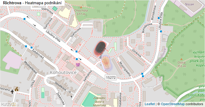 Richtrova - mapa podnikání
