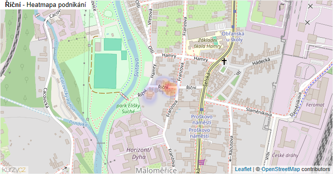 Říční - mapa podnikání