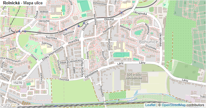 Rolnická - mapa ulice