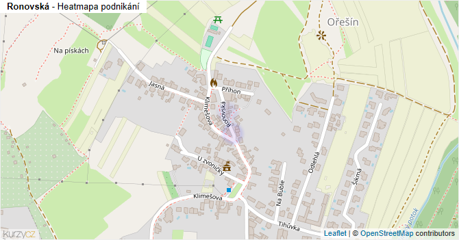 Ronovská - mapa podnikání