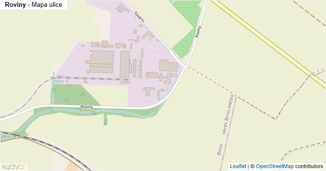 Roviny - mapa ulice