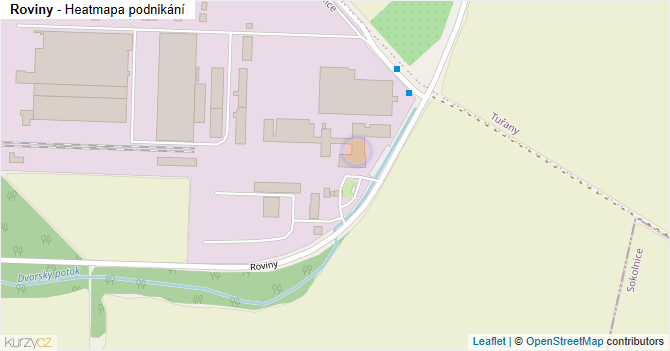 Roviny - mapa podnikání
