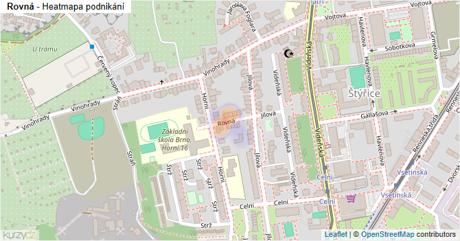 Rovná - mapa podnikání