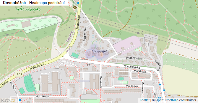 Rovnoběžná - mapa podnikání