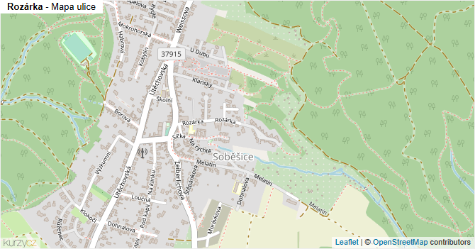 Rozárka - mapa ulice