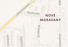 Rozhraní v obci Brno - mapa ulice