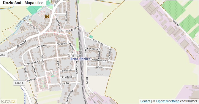 Rozkošná - mapa ulice