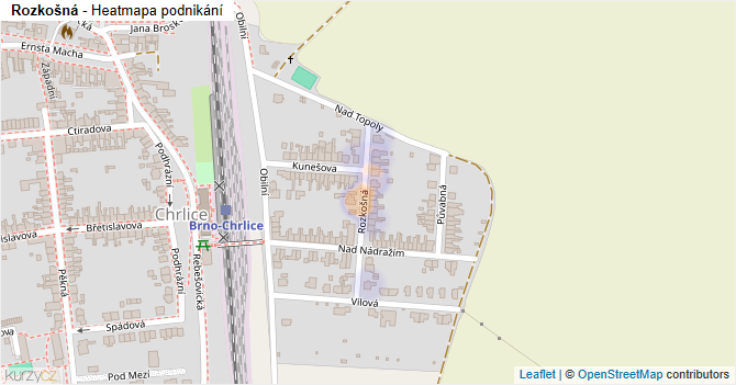 Rozkošná - mapa podnikání