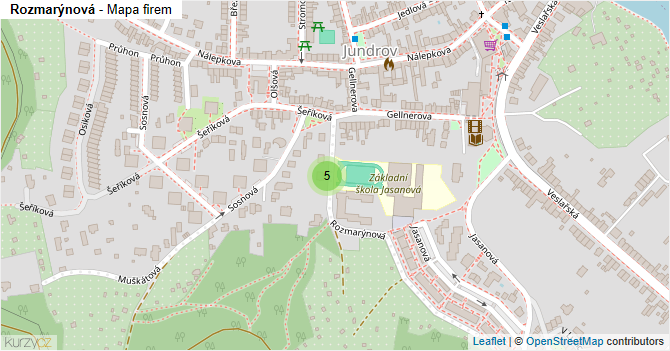 Rozmarýnová - mapa firem