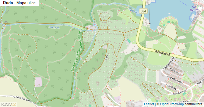Ruda - mapa ulice