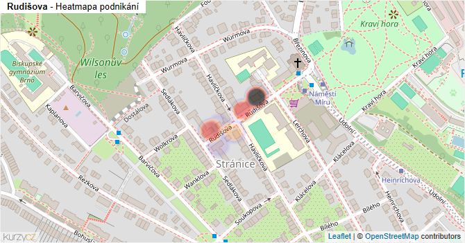 Rudišova - mapa podnikání