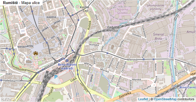 Rumiště - mapa ulice