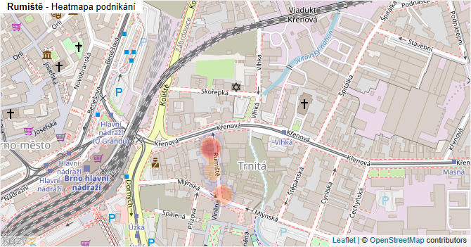 Rumiště - mapa podnikání