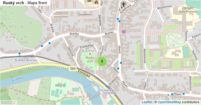 Ruský vrch - mapa firem