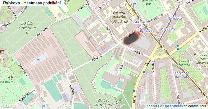 Rybkova - mapa podnikání