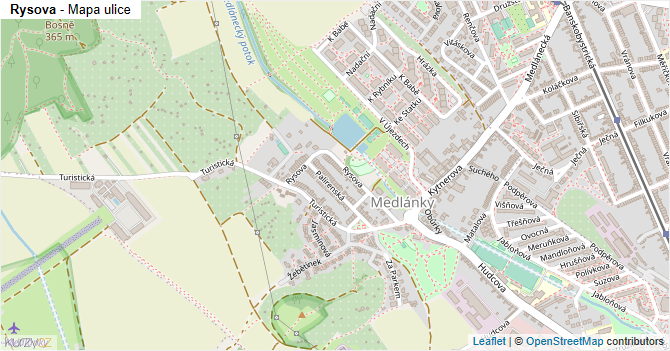 Rysova - mapa ulice