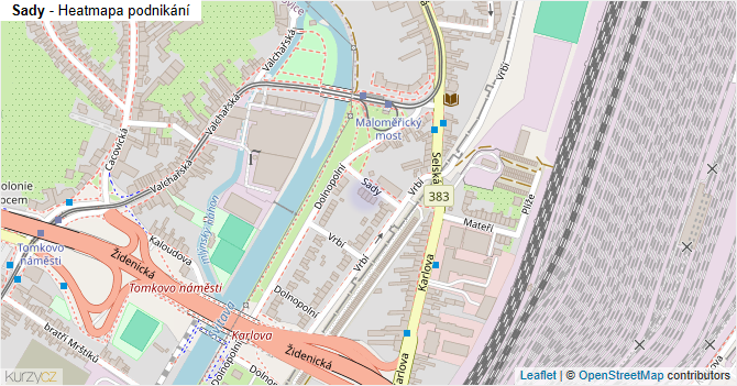 Sady - mapa podnikání