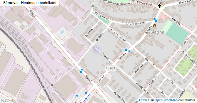 Sámova - mapa podnikání