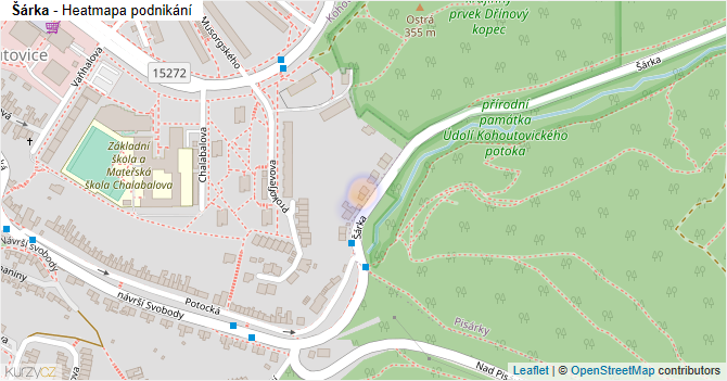 Šárka - mapa podnikání