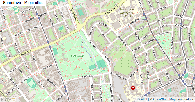Schodová - mapa ulice
