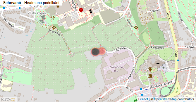 Schovaná - mapa podnikání