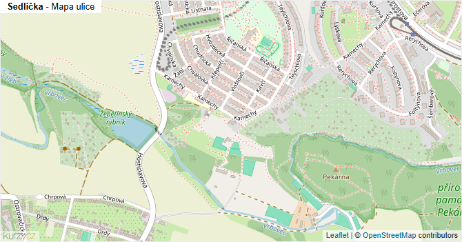 Sedlička - mapa ulice