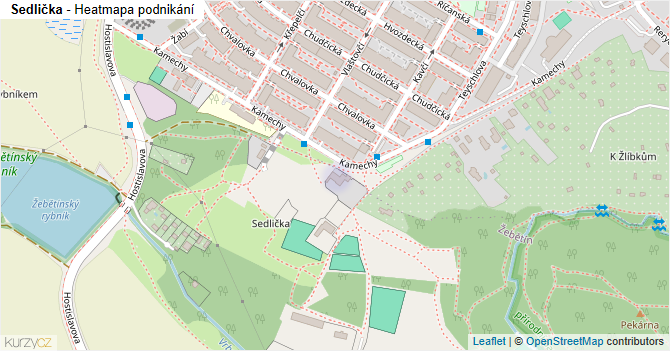 Sedlička - mapa podnikání