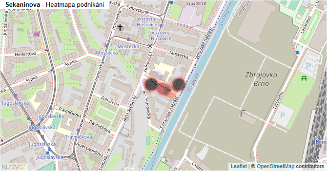 Sekaninova - mapa podnikání