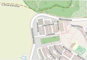 Sentická v obci Brno - mapa ulice