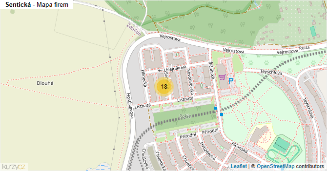 Sentická - mapa firem