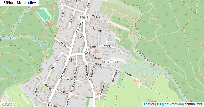 Síčka - mapa ulice