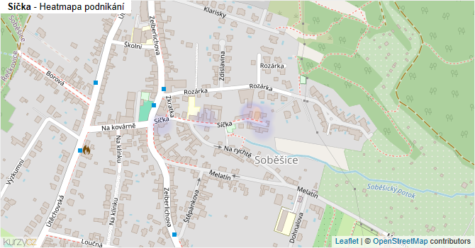 Síčka - mapa podnikání