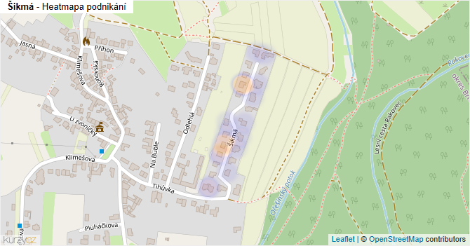 Šikmá - mapa podnikání