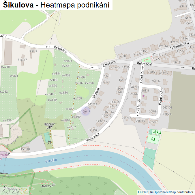 Mapa Šikulova - Firmy v ulici.
